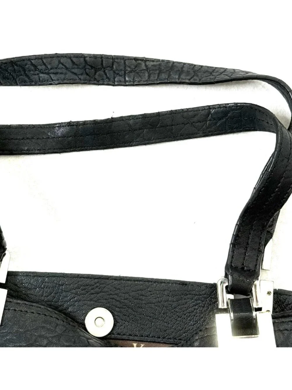 Vince Camutto Women's Handbag Purse Shoulder Bag Black Pebble Leather